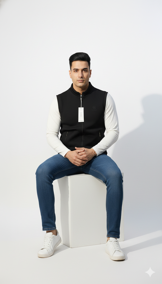 Essential Textured Knit Vest (Cotie)