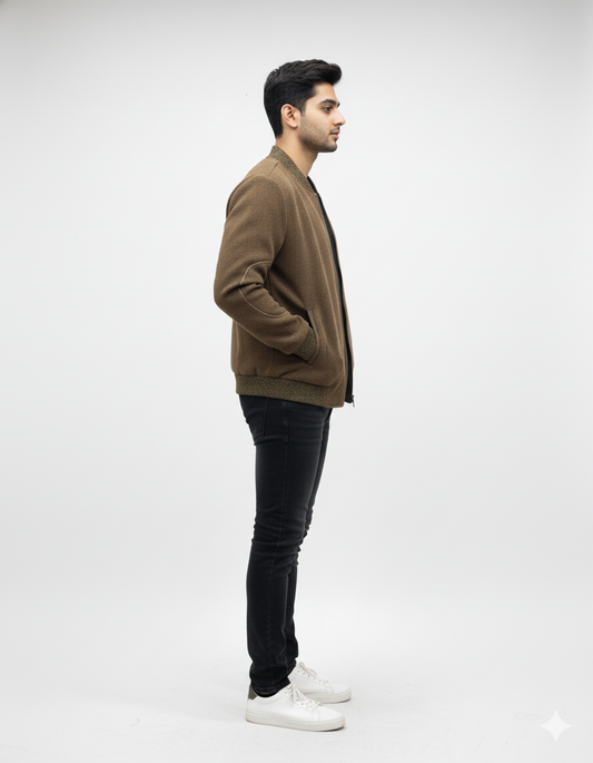 Heritage Patterned Bomber Jacket