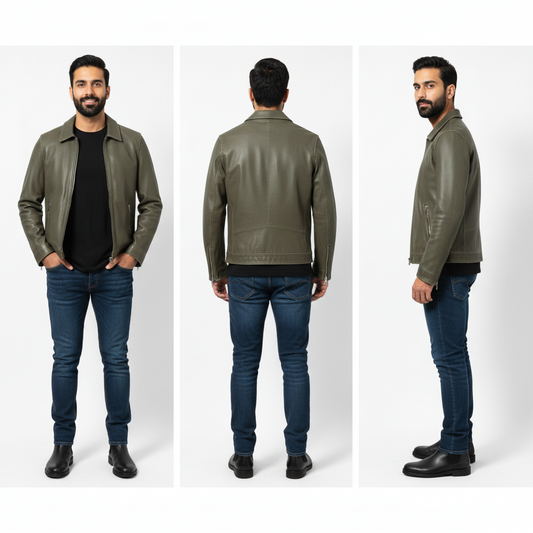 Men's Premium Leather Jacket - Durable & Stylish
