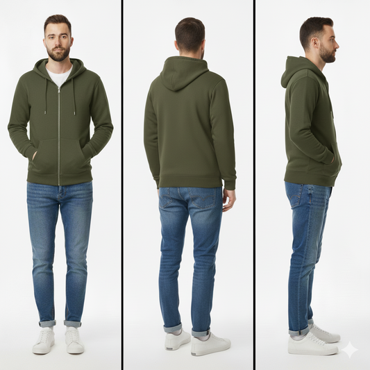 Mid-Weight Full-Zip Hoodie