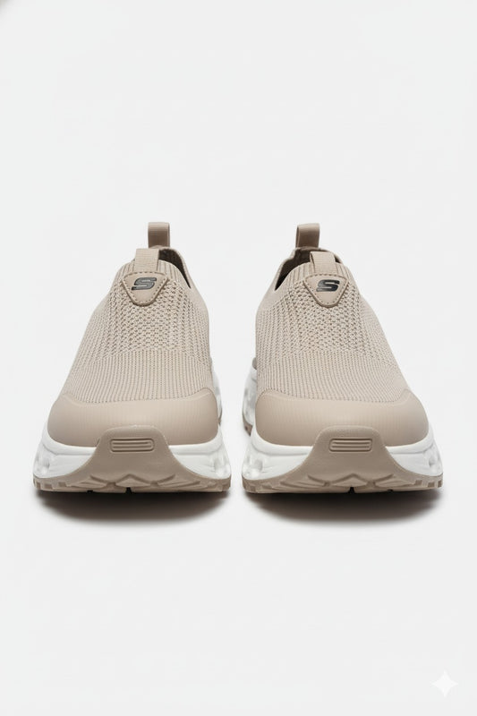 Knit Slip-On Trainer-Taupe Arch Comfort