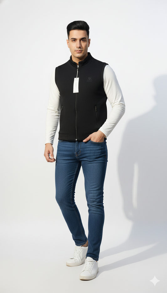 Essential Textured Knit Vest (Cotie)