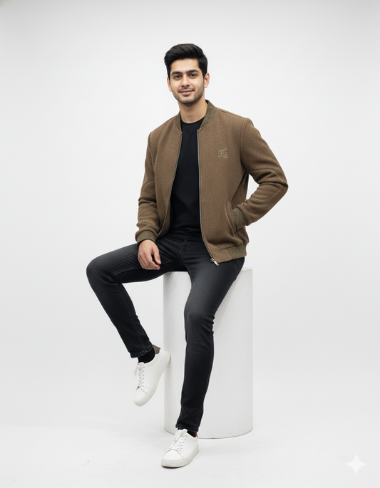 Heritage Patterned Bomber Jacket