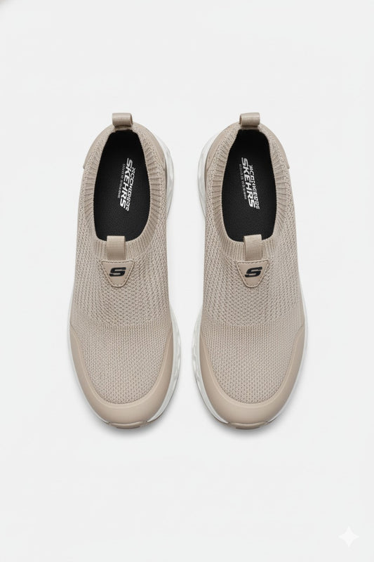 Knit Slip-On Trainer-Taupe Arch Comfort